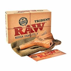 Raw Trident Wooden Cigarette Holder