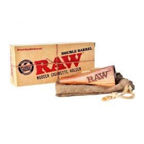 Raw Double Barrel Wooden Cigarette Holder