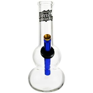 Smoke Weed Everyday Double Bubble Glass Waterpipe