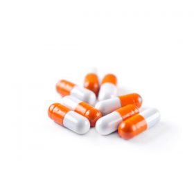 Size 00 Orange/White Gelatin Capsules