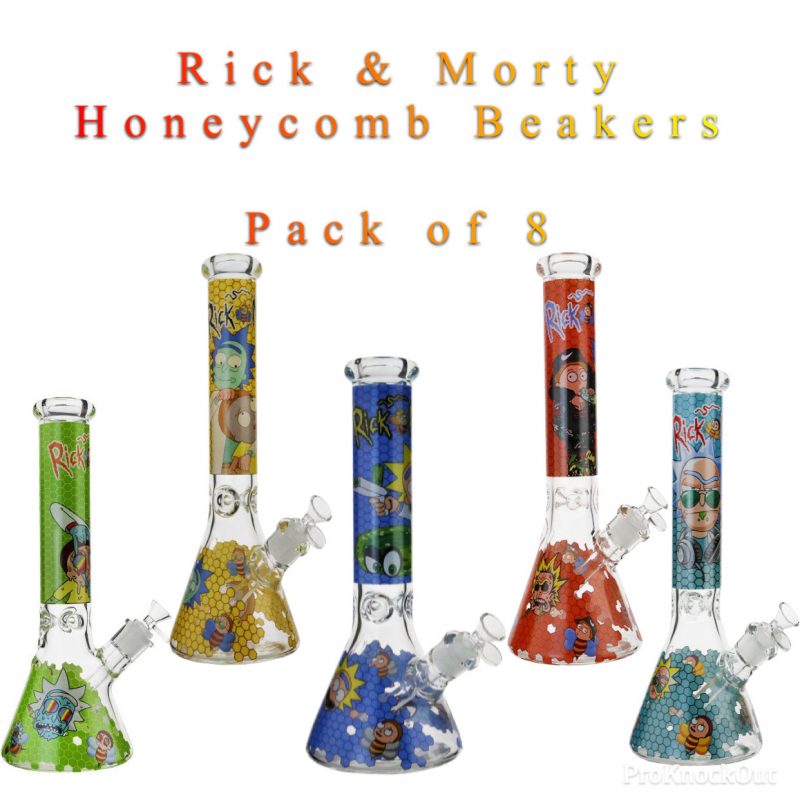 Rick & Morty Honeycomb Glass Beaker