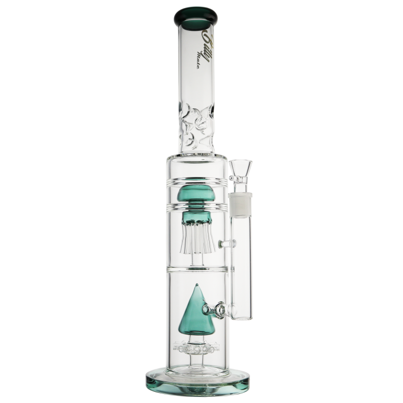 Billy Mate 45cm Mushroom Jellyfish Bong – Dual Perc Bong with Ice Catcher and 19mm Bowl