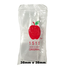 Premium Wholesale Apple Clear Zip Lock Plastic Bags 1515 Resealable – 38mm x 38mm Stash Bags – Bulk Buy at Down Under Wholesalers