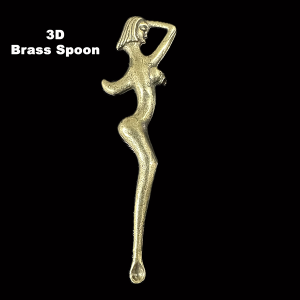 Wholesale 3D Naked Lady Brass Snuff Spoon Snorter - 7cm
