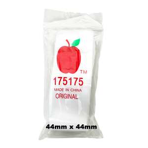 Premium Wholesale Apple Zip Lock Plastic Bags 175/175 Resealable – 44mm x 44mm Stash Bags – Bulk Buy at Down Under Wholesalers