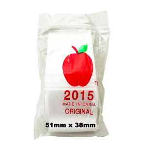 Premium Wholesale Apple Zip Lock Plastic Bags 2015 Resealable – 51mm x 38mm Stash Bags – Bulk Buy at Down Under Wholesalers