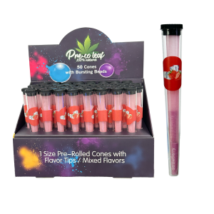 Wholesale Strawberry Flavoured Pre Rolled Cones with Bursting Beads – 1 1/4 Size – Bulk Buy at Down Under Wholesalers