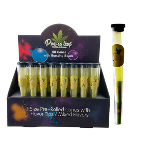 Wholesale Lemon Flavoured Pre Rolled Cones with Bursting Beads – 1 1/4 Size – Bulk Buy at Down Under Wholesalers