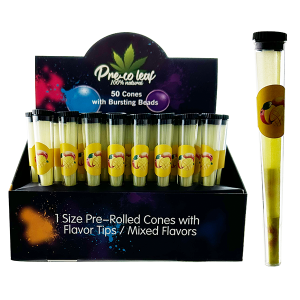 Wholesale Mango Flavoured Pre Rolled Cones with Bursting Beads – 1 1/4 Size – Bulk Buy at Down Under Wholesalers