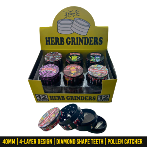 Wholesale 40mm Backwoods and Supreme Collection Metal Weed and Herb Grinder with Diamond Shape Teeth