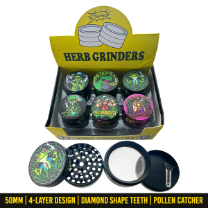 Wholesale 50mm Mixed Pack Metal Weed and Herb Grinder