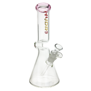 Classic Beaker Bong Zig-Zag Neck – 30cm Thick Glass with Colored Mouthpiece