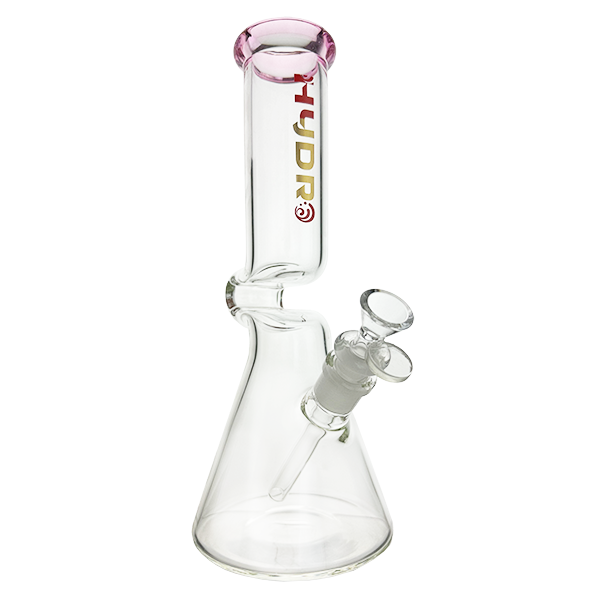 Classic Beaker Bong Zig-Zag Neck – 30cm Thick Glass with Colored Mouthpiece