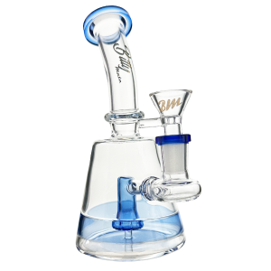 Ultimate Billy Mate 18cm Mini Beaker Bong – Blue Accent Base & Percolator  – Down Under Wholesalers and Distributor to Tobacconists & Headshops Stores in Australia