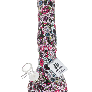 Candy Skulls Silicone Beaker Bong – 28cm Non-Collapsible Waterpipe