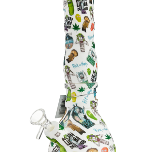 Rick and Morty Silicone Beaker Bong – 28cm Wubba Lubba Dub Dub Design