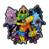 TripOut Terror Silicone Dab Mat with melting cartoon and monsters – 200x186mm