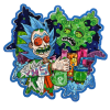 Toxic Trip Lab Silicone Dab Mat with trippy scientist and monster art – 200x186mm