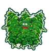 Dank Overload Silicone Dab Mat with weed-covered cartoon character – 200x186mm