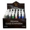 LV Diamond Print Glass Downstems – 14mm Mixed Sizes Display Box