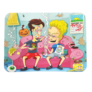 Cartoon Dab Mat – Stoner Bros on Couch Design