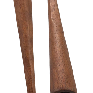 11.5cm Round Wooden Chillum Pipe – Slim Hand-Carved Tapered Design
