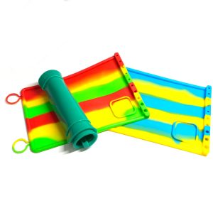 Multi-Use Silicone Dab Mat with Tool Holder and rollable design