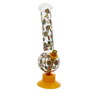 Billy Mate Psychedelic Mushroom Glass Bong with Silicone Base 29cm