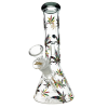 Billy Mate Glass Beaker Bong Rasta Leaf Design 23cm