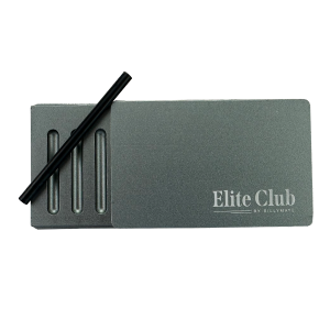 Elite Club Snuff Box Grey – Premium Aluminium Sliding Lid with Straw