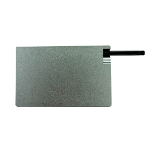 Elite Club Snuff Box Back View – Grey Aluminium with Secure Straw Slot