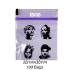 Hip Hop Legends Print Zip Lock Plastic Bags 125125 32mm x 32mm (100 Pack)