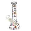 Billy Mate Glass Beaker Bong Colour Pop Mushroom Design 23cm