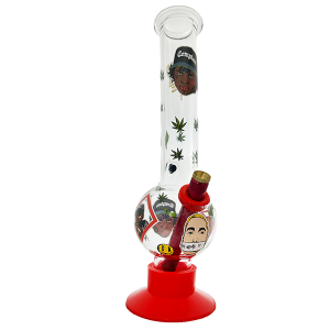 Billy Mate Hip Hop Legends Glass Bong with Silicone Base 29cm