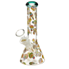 Billy Mate Glass Beaker Bong Psychedelic Mushroom Design 23cm